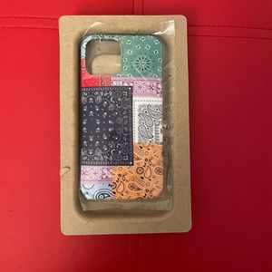 iPhone 12 multicolored bandana case nwb